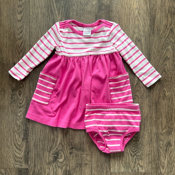 Hanna Andersson Other - Hanna Andersson Pink & White Stripe Dress